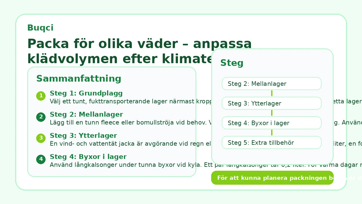 Packa för olika väder – anpassa klädvolymen efter klimatet