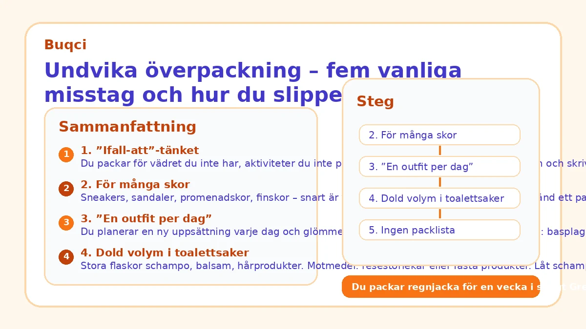 Undvika överpackning – fem vanliga misstag och hur du slipper dem