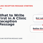 What to Write First in A Clinic Reception Message