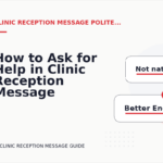 How to Ask for Help in Clinic Reception Message English