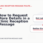 How to Request More Details in a Clinic Reception Message