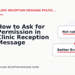 How to Ask for Permission in Clinic Reception Message English