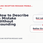 How to Describe a Mistake Without Sounding Rude in Clinic Reception Message English