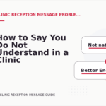 How to Say You Do Not Understand in a Clinic Reception Message