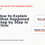How to Explain What Happened Step by Step in Clinic Reception Message English