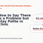 How to Say There Is a Problem but Stay Polite in Clinic Reception Message English