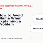 How to Avoid Blame When Explaining a Problem in Clinic Reception Message English