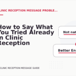 How to Say What You Tried Already in Clinic Reception Message English