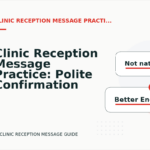 Clinic Reception Message Practice: Polite Confirmation Examples