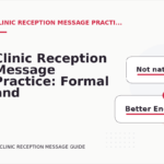 Clinic Reception Message Practice: Formal and Friendly Versions