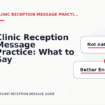 Clinic Reception Message Practice: What to Say Instead