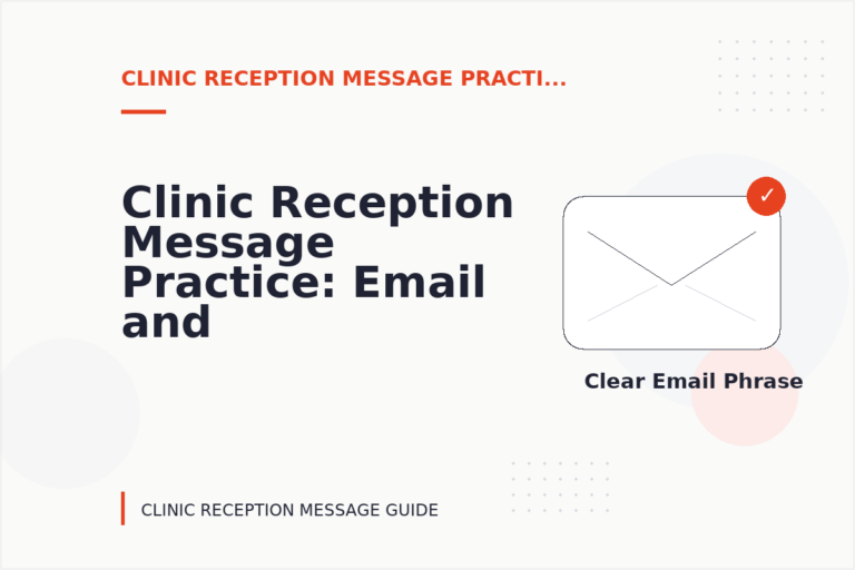 Clinic Reception Message Practice: Email and Message Examples