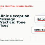 Clinic Reception Message Practice: Tone Fixes for Real Situations