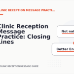 Clinic Reception Message Practice: Closing Lines and Follow-Ups
